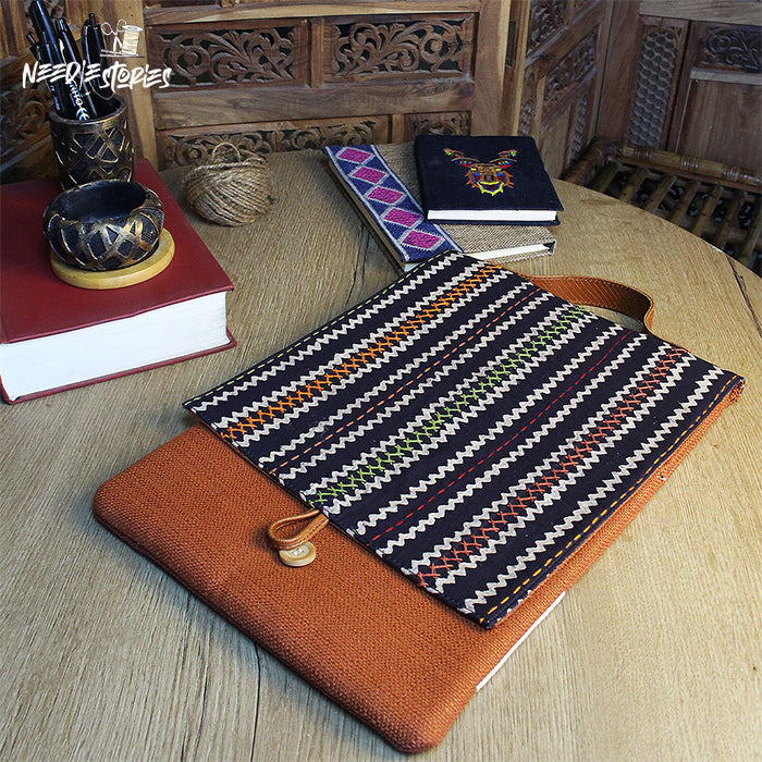 Ajrak Heritage - Rust & Black Laptop Sleeve