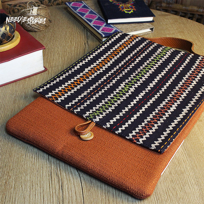 Ajrak Heritage - Rust & Black Laptop Sleeve