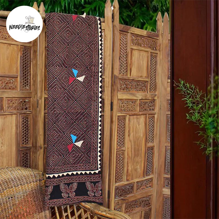 Rustic Elegance - Brown Ajrak Dupatta