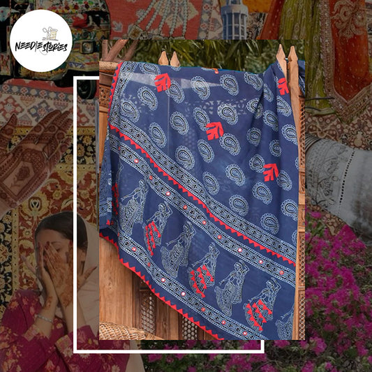 Rythms of Heritage - Blue Ajrak Dupatta