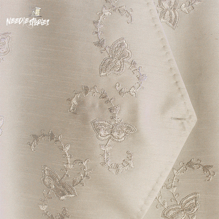 Whispers of Heritage - Off-White on Colour Hand-Embroidered Waistcoat